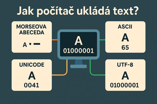 Jak počítač reprezentuje text?